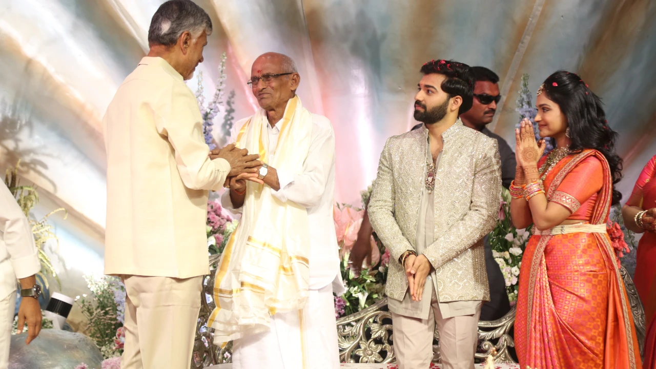 CM Chandrababu Naidu at Bandla Ganesh Daughter Engagement
