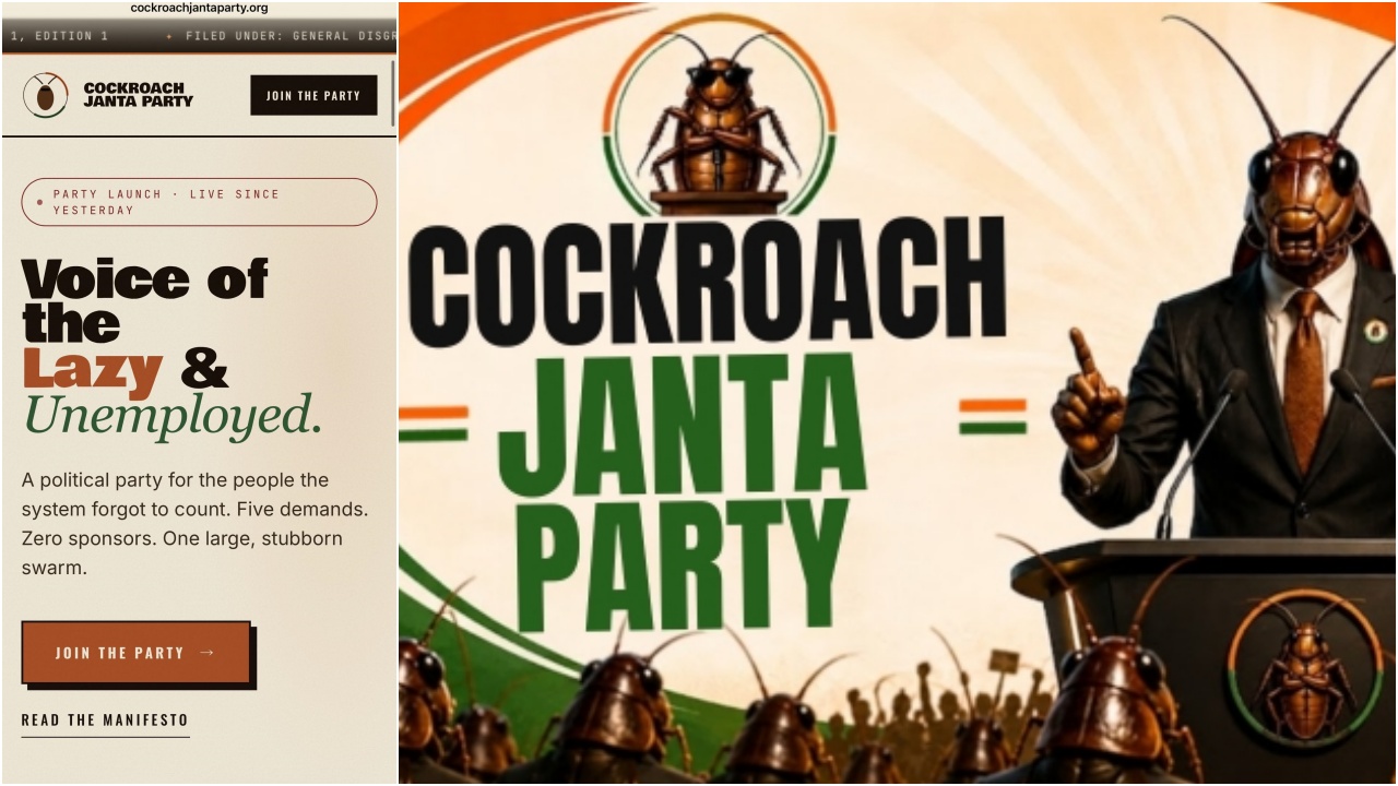 Cockroach Janta Party : కాక్రోచ్ జనతా పార్టీ.. ఇండియాలో Gen Z ఉద్యమానికి నాంది.. తెర పైకి మరో కొత్త రాజకీయ పార్టీ..