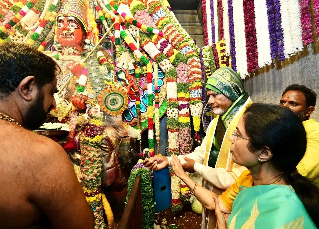 Chandrababu Naidu Visits Kuppam Gangamma Talli Temple