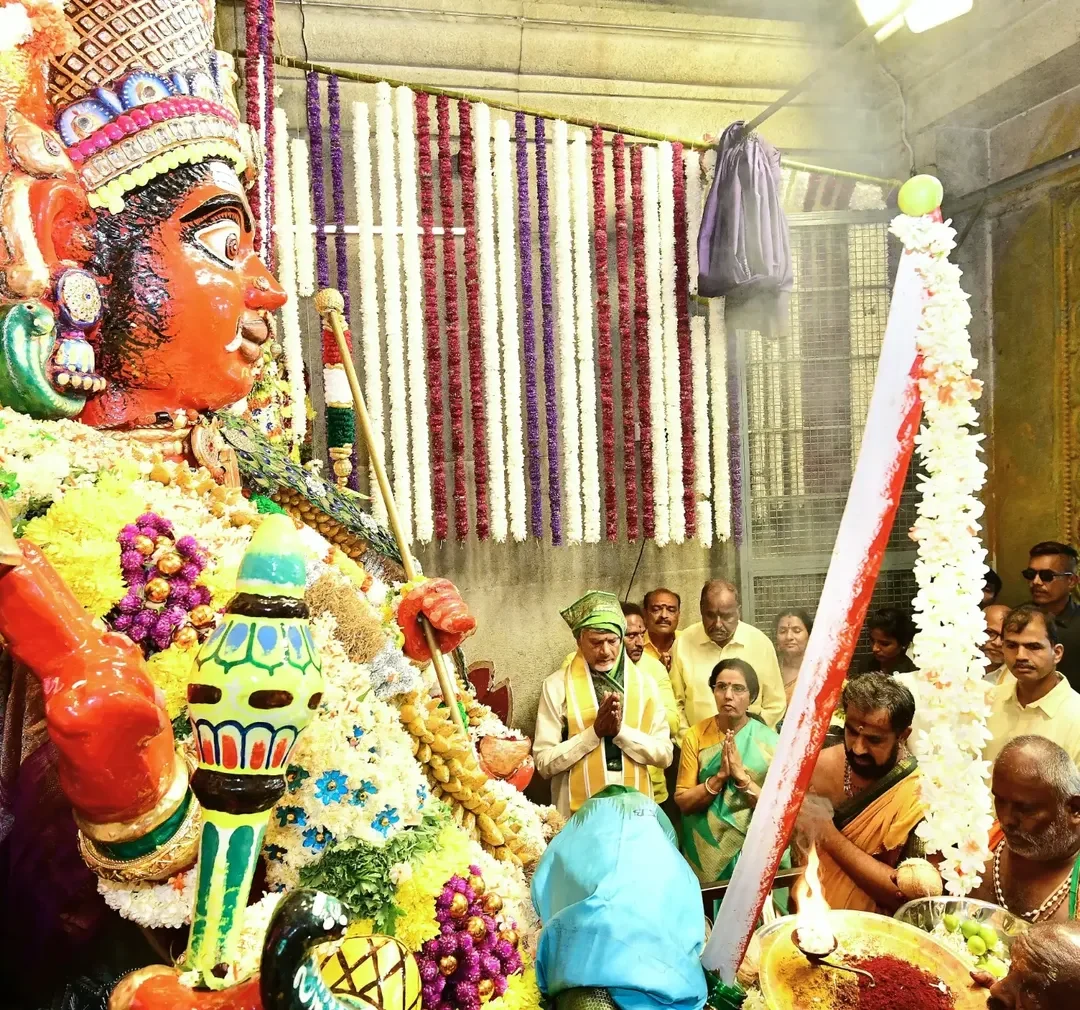 Chandrababu Naidu Visits Kuppam Gangamma Talli Temple
