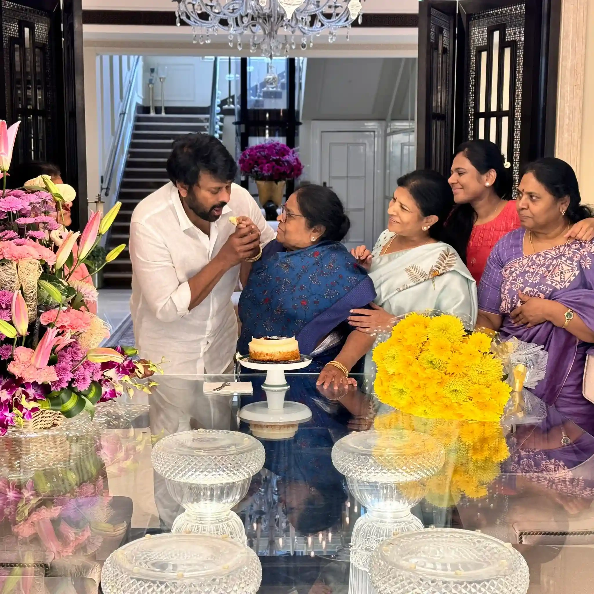 Mega Brothers with Mother Anjana Devi Mothers Day Special Photos