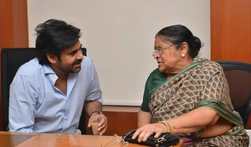 Mega Brothers with Mother Anjana Devi Mothers Day Special Photos