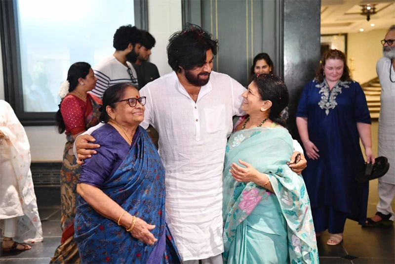 Mega Brothers with Mother Anjana Devi Mothers Day Special Photos