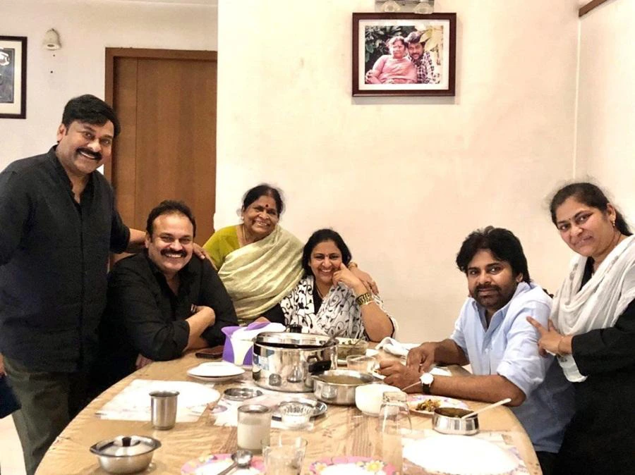 Mega Brothers with Mother Anjana Devi Mothers Day Special Photos