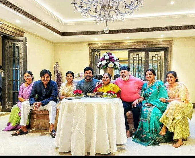 Mega Brothers with Mother Anjana Devi Mothers Day Special Photos