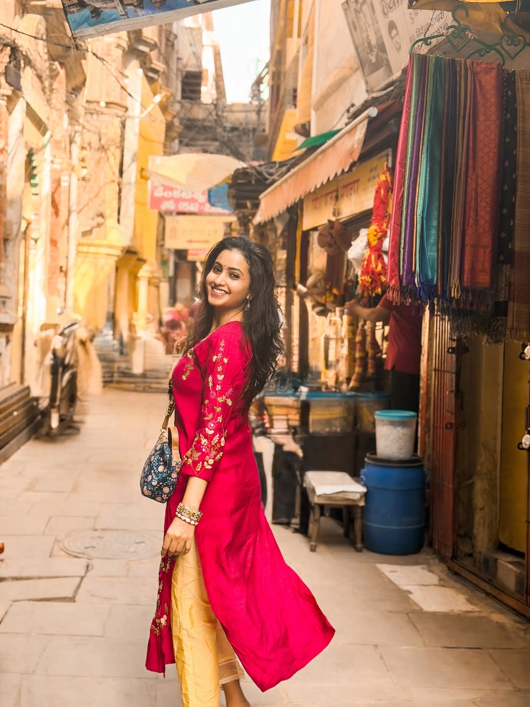 Deepika Pilli Roaming in Varanasi Streets