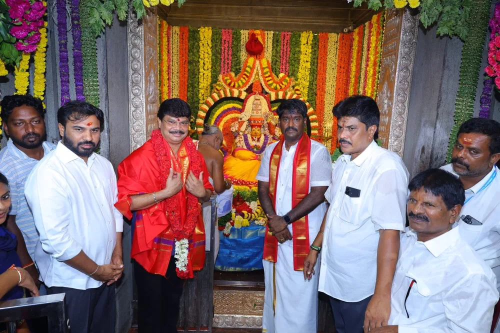 Director Boyapati Srinu visited Tatayyagunta Gangamma Temple in Tirupati