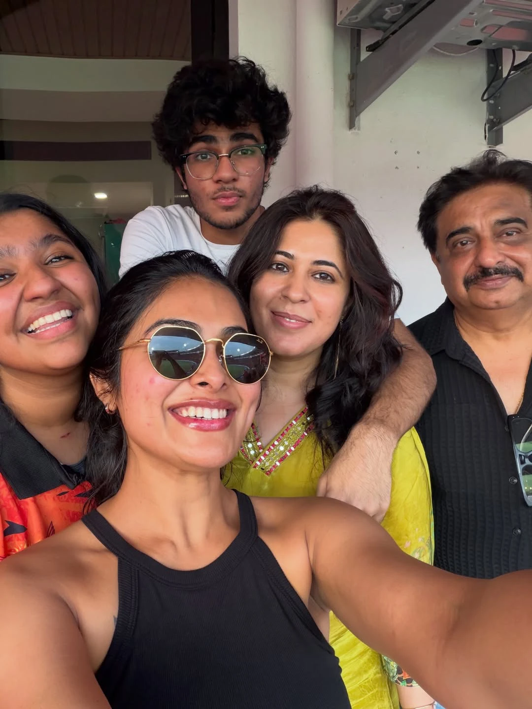 Divi Enjoying SRH vs KKR Match in Stadium