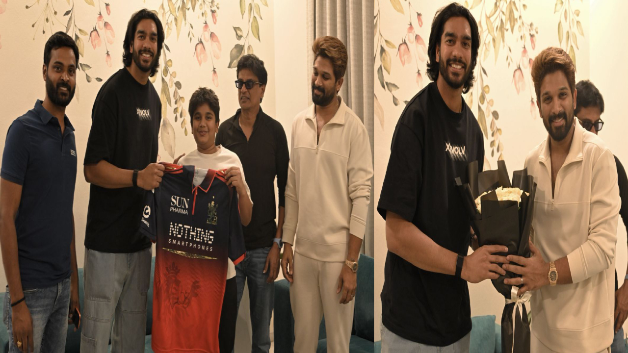 Allu Arjun-Venkatesh iyer: అల్లు అర్జున్ ఇంట్లో ఆర్సీబీ స్టార్ వెంకటేష్ అయ్యర్.. ఐకాన్ స్టార్ కొడుకుకు స్పెషల్ గిఫ్ట్