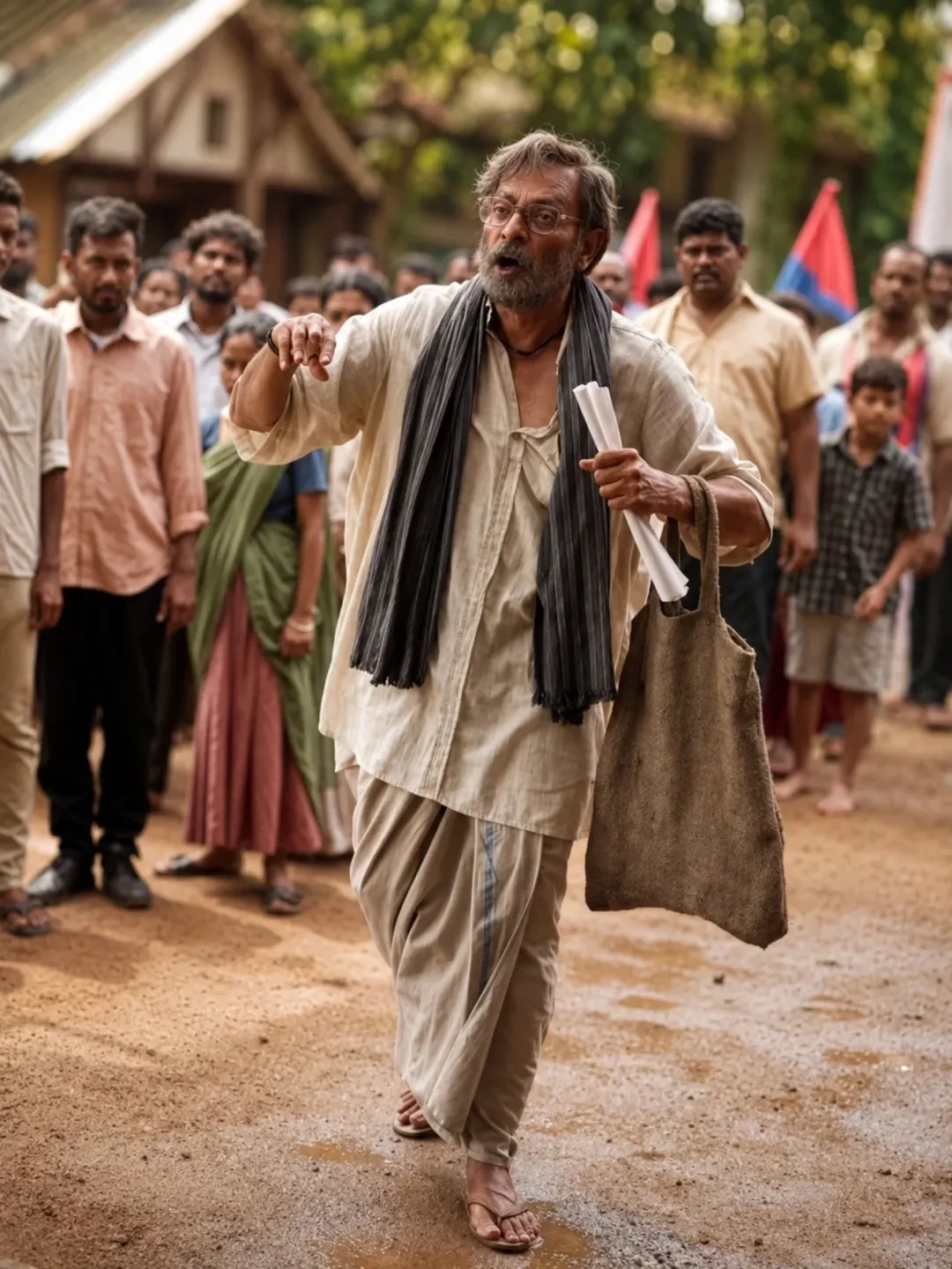 Jagapathi Babu Working Stills From Peddi Movie