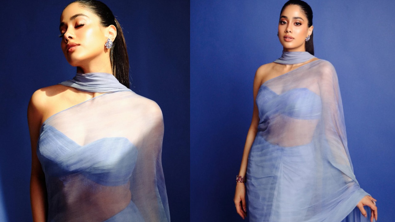 Janhvi Kapoor : ‘పెద్ది’ కోసం పలుచని చీరలో వచ్చిన జాన్వీ కపూర్.. ఫొటోలు..