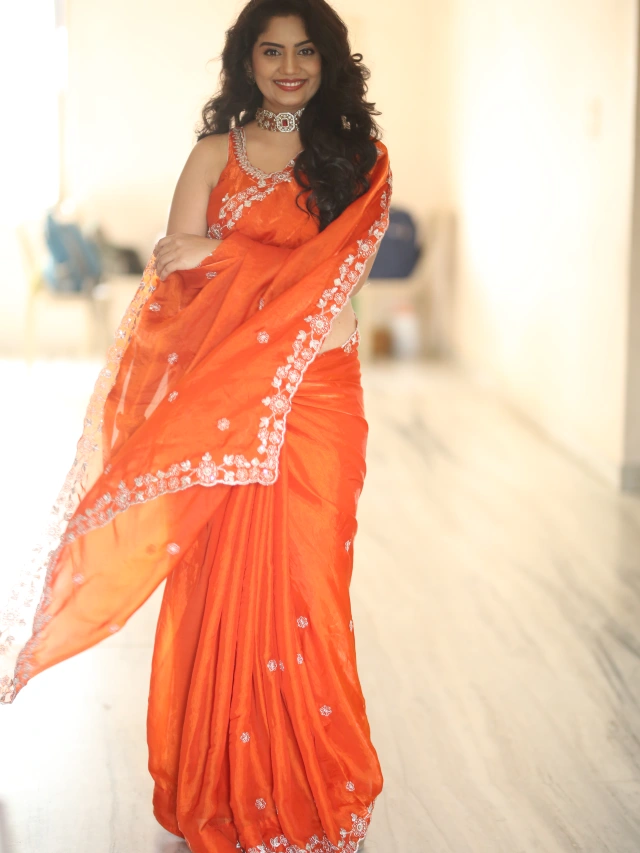 Karuunaa Bhushan Stunning Looks in Saree