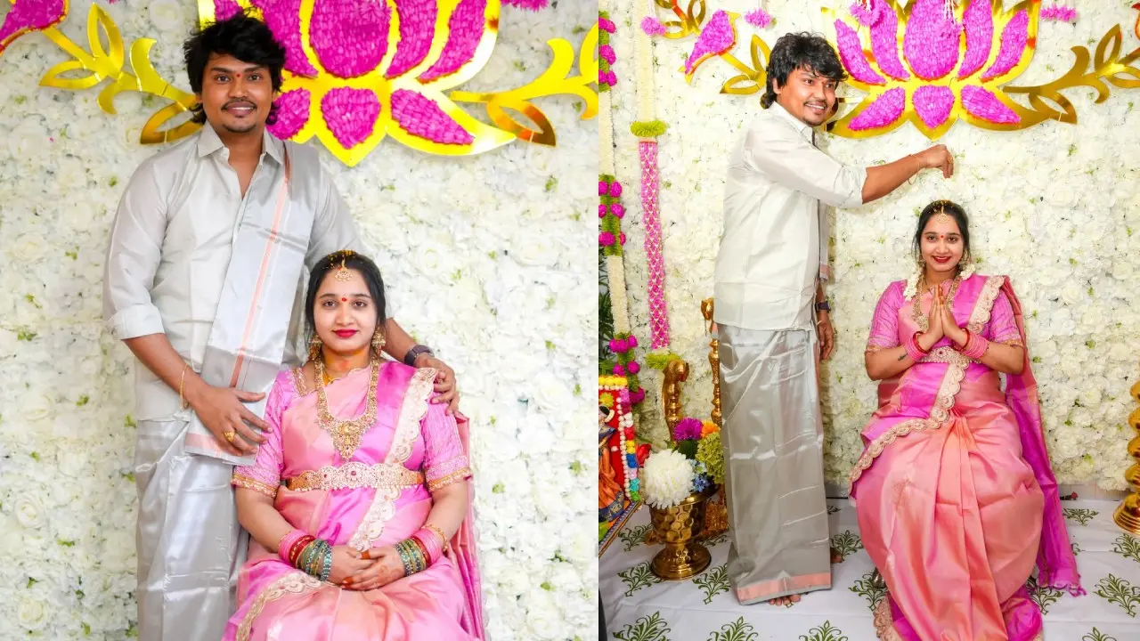 Kevvu Kartheek Shares Wife Baby Shower Function Photos