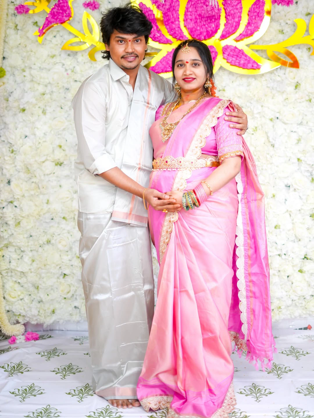 Kevvu Kartheek Shares Wife Baby Shower Function Photos
