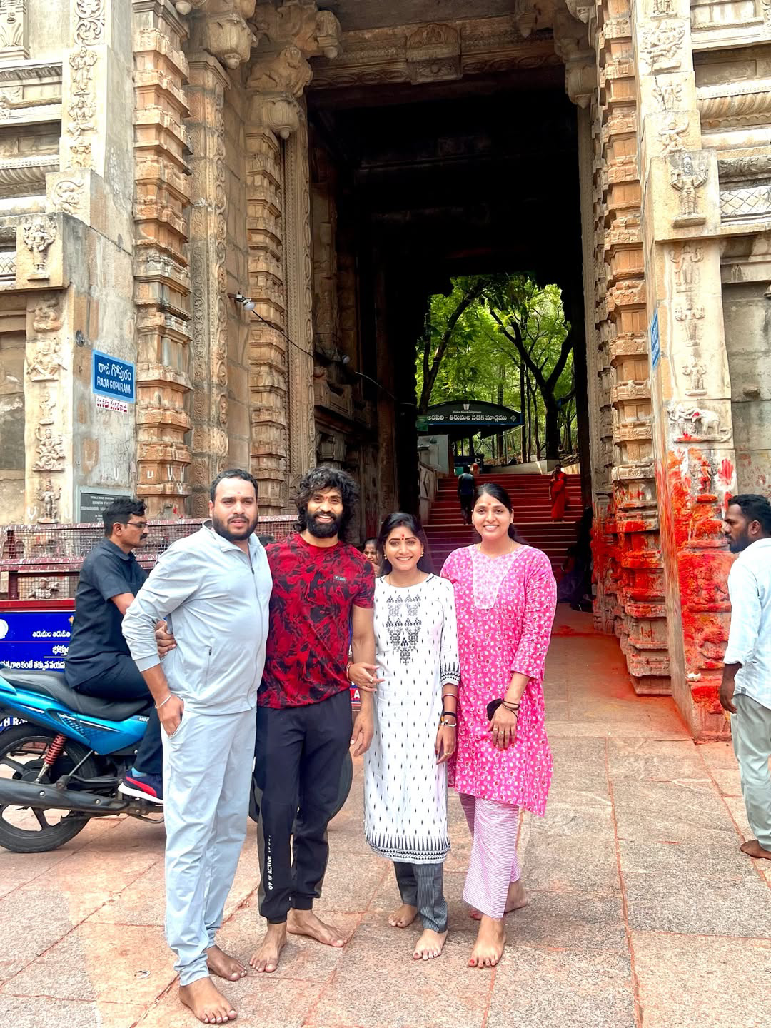 Mad for Each Other show winners Vasanthi and Pawan visited Tirumala (1)