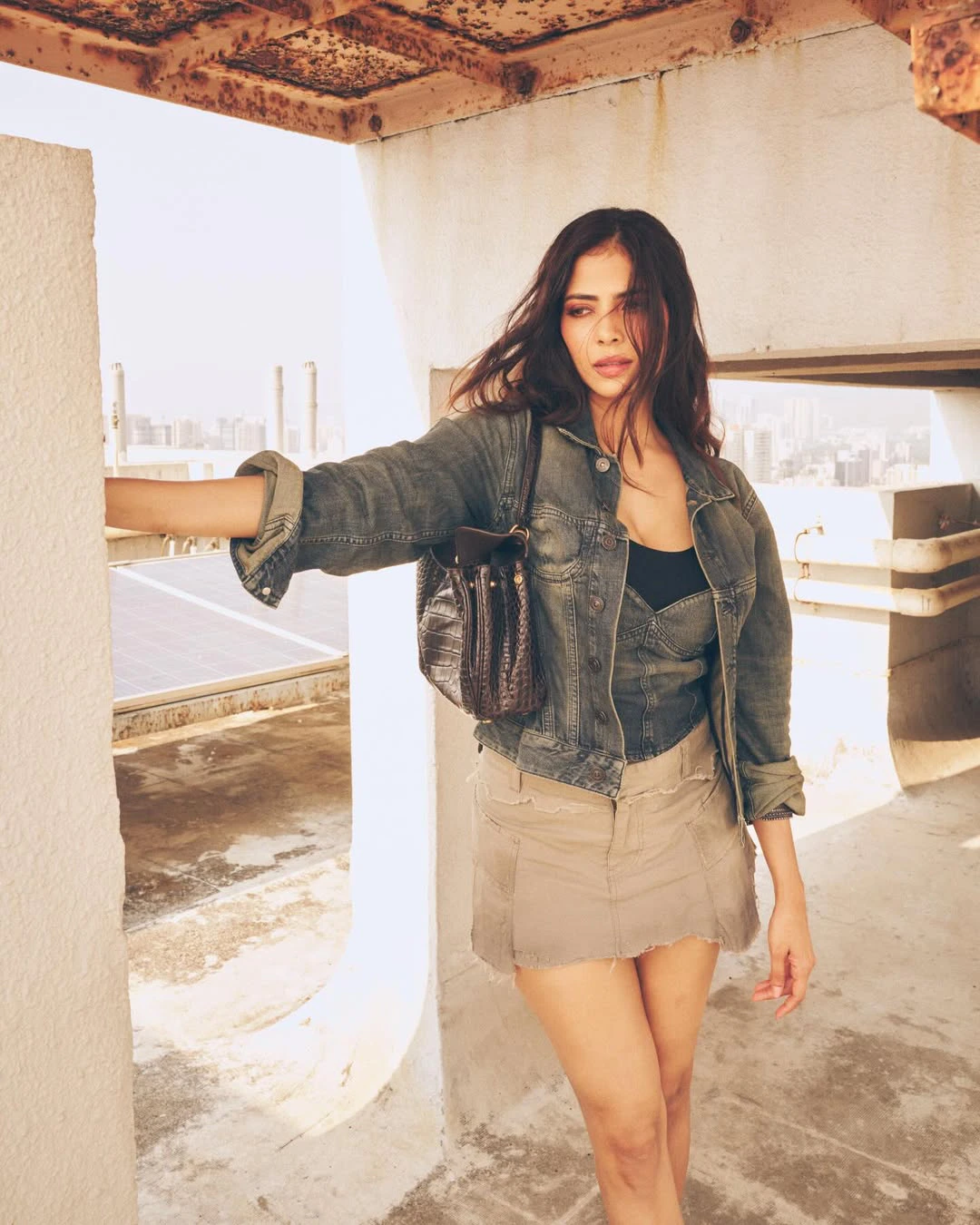 Malavika Mohanan Poses in Short Skirt
