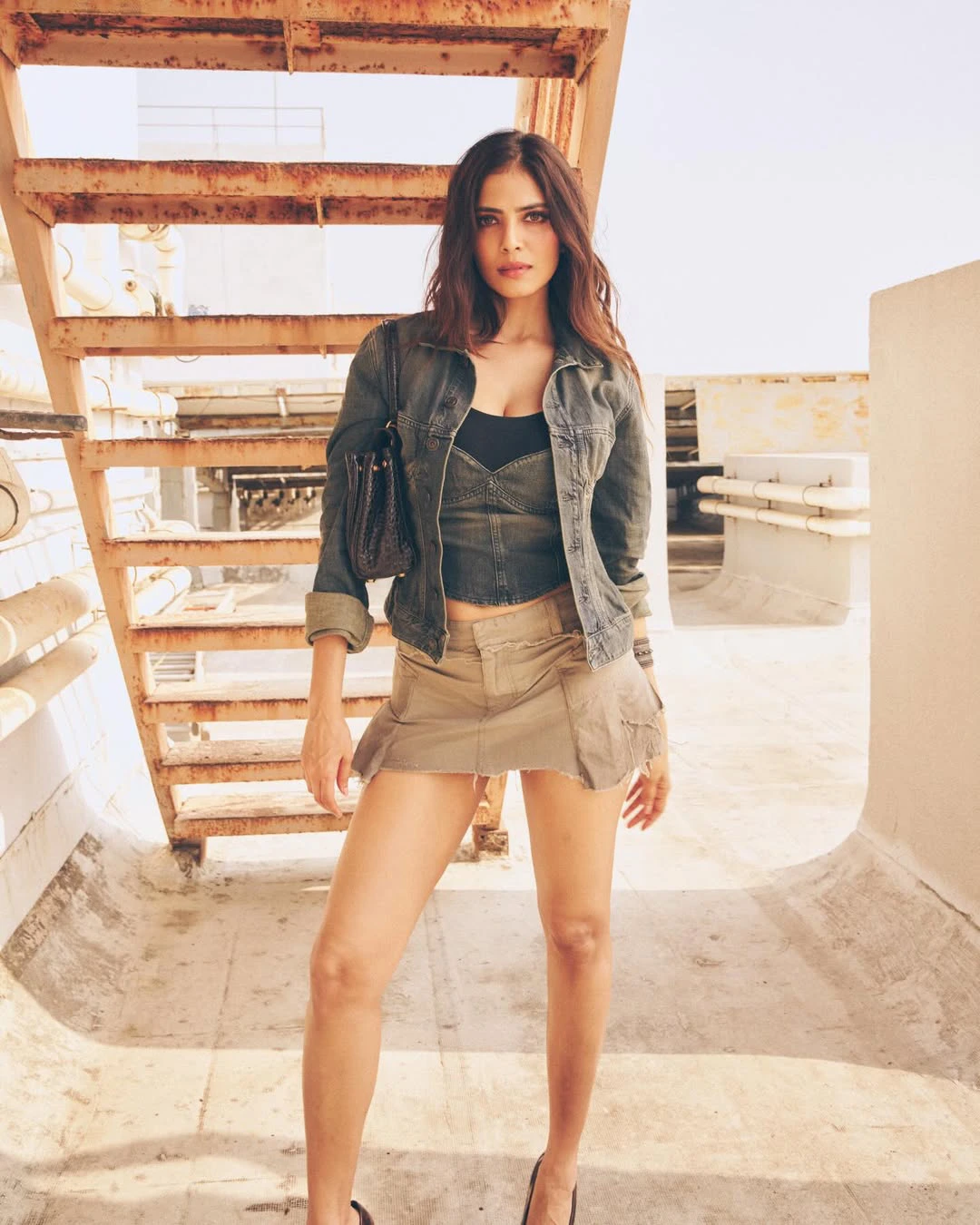 Malavika Mohanan Poses in Short Skirt