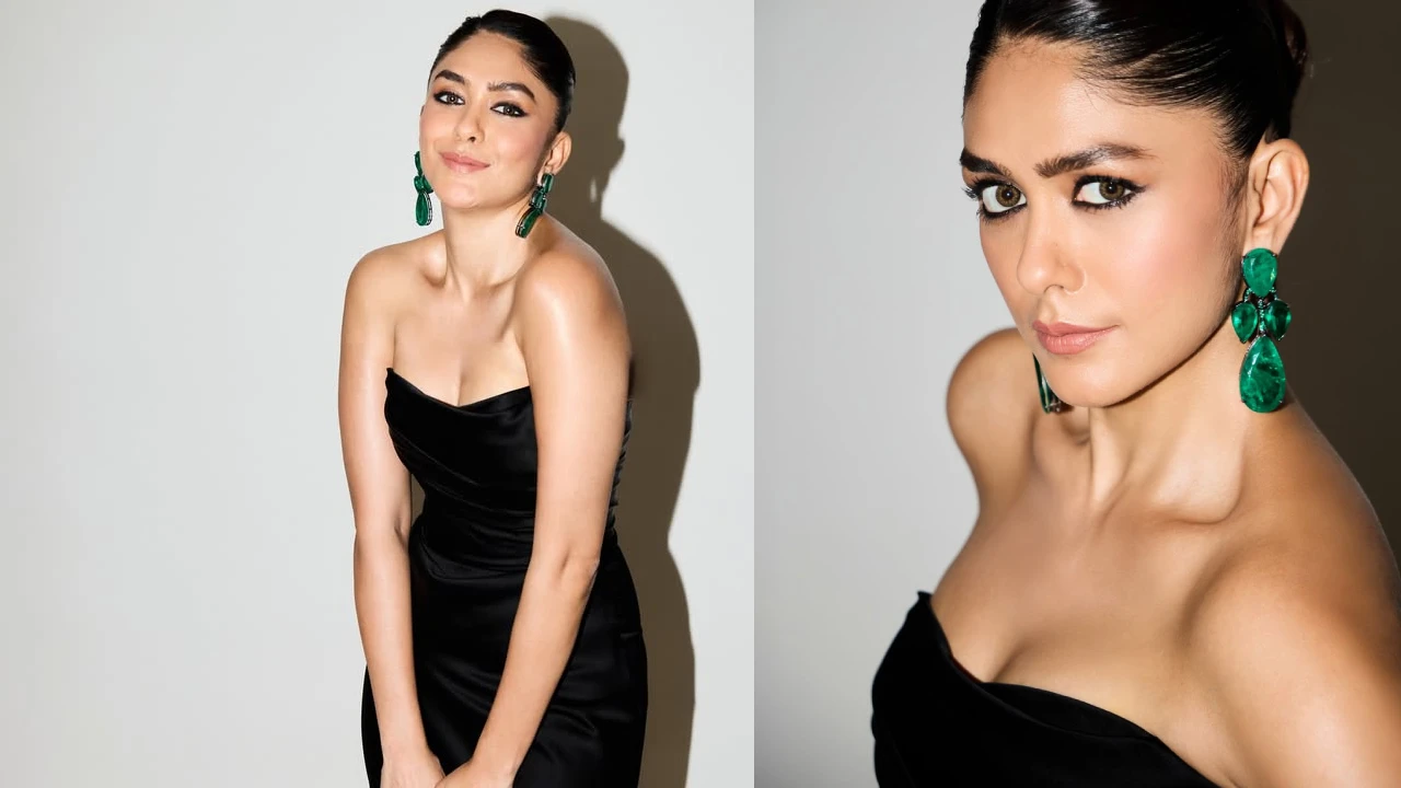 Mrunal Thakur : కాటుక కళ్ళతో.. బ్లాక్ డ్రెస్ లో మృణాల్ ఠాకూర్ మెరుపులు..