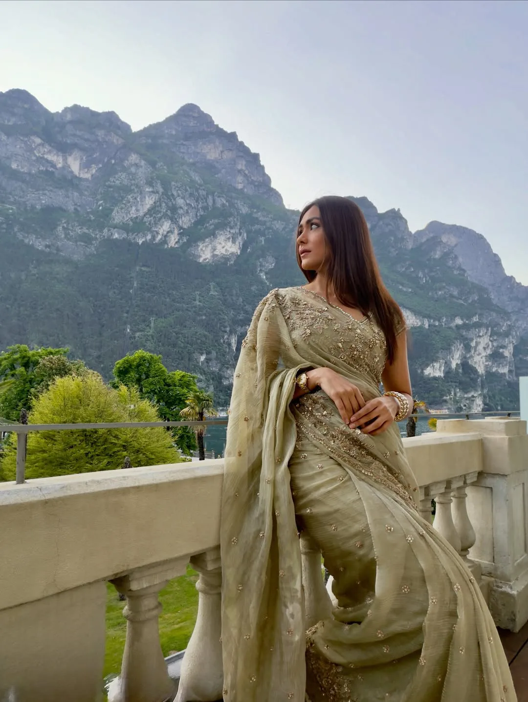 Mrunal Thakur enjoying at her friend wedding in Italy