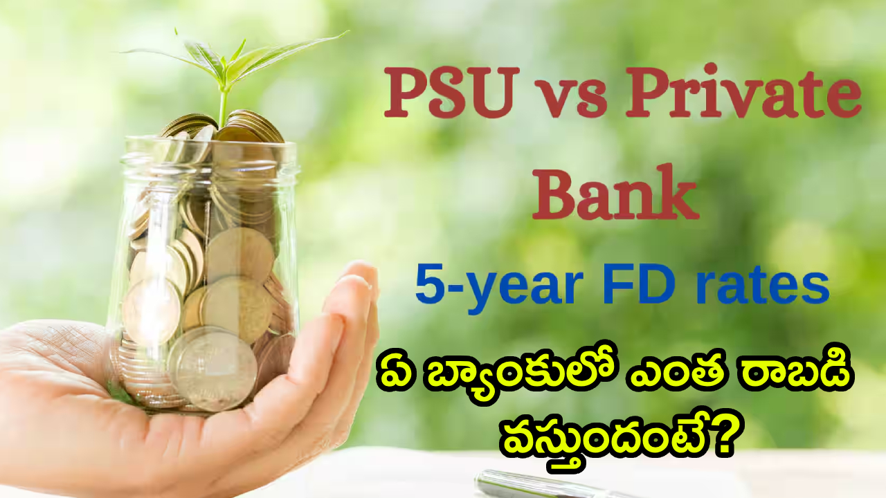 PSU vs SFB FD Rates : 5 ఏళ్ల FDలో రూ.1 లక్ష పెట్టుబడి పెడితే ఎంత వస్తుంది? ప్రభుత్వ, ప్రైవేట్, SFB బ్యాంకుల రియల్ వడ్డీ రేట్లు ఇవే
