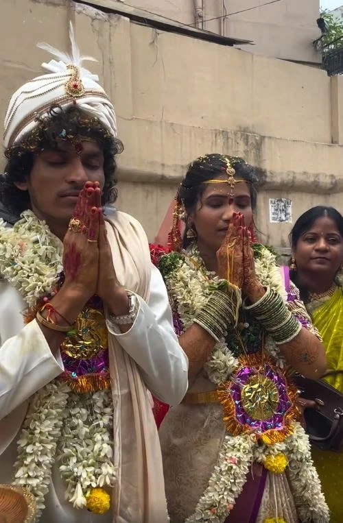 Patas Praveen Married his Lover Kadem Vamshitha