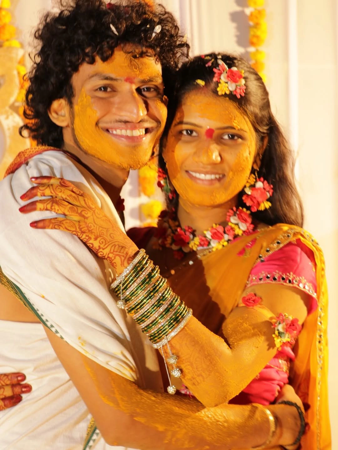 Patas Praveen Kadem Vamshitha Haldi Ceremony