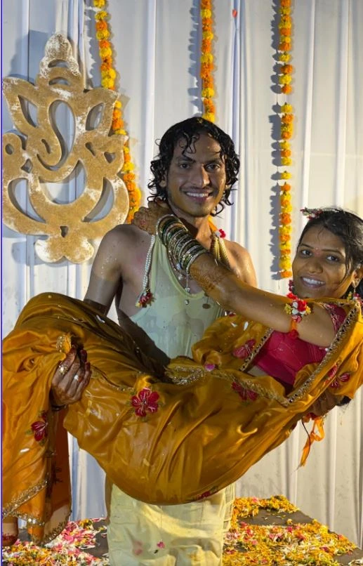 Patas Praveen Married his Lover Kadem Vamshitha