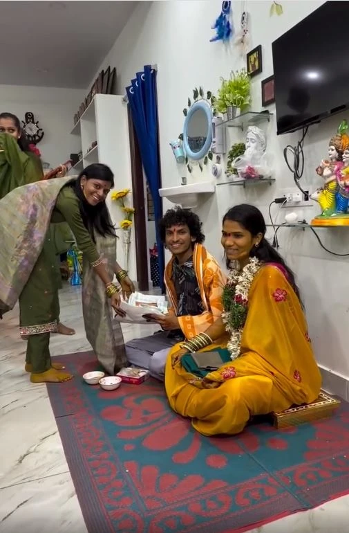 Patas Praveen Married his Lover Kadem Vamshitha