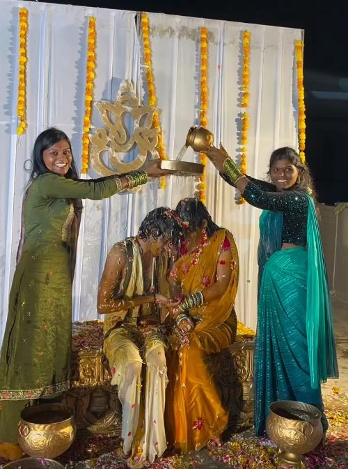 Patas Praveen Married his Lover Kadem Vamshitha