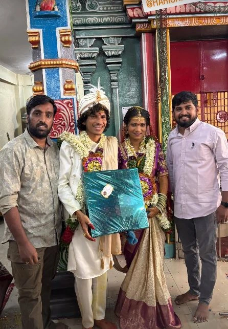 Patas Praveen Married his Lover Kadem Vamshitha
