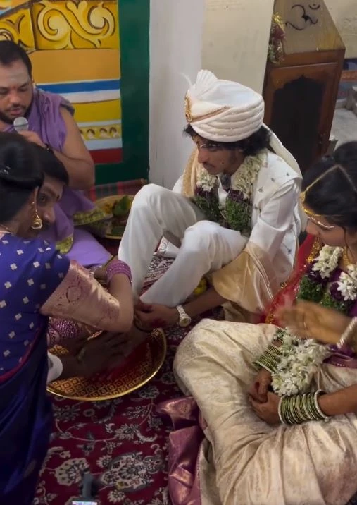 Patas Praveen Married his Lover Kadem Vamshitha