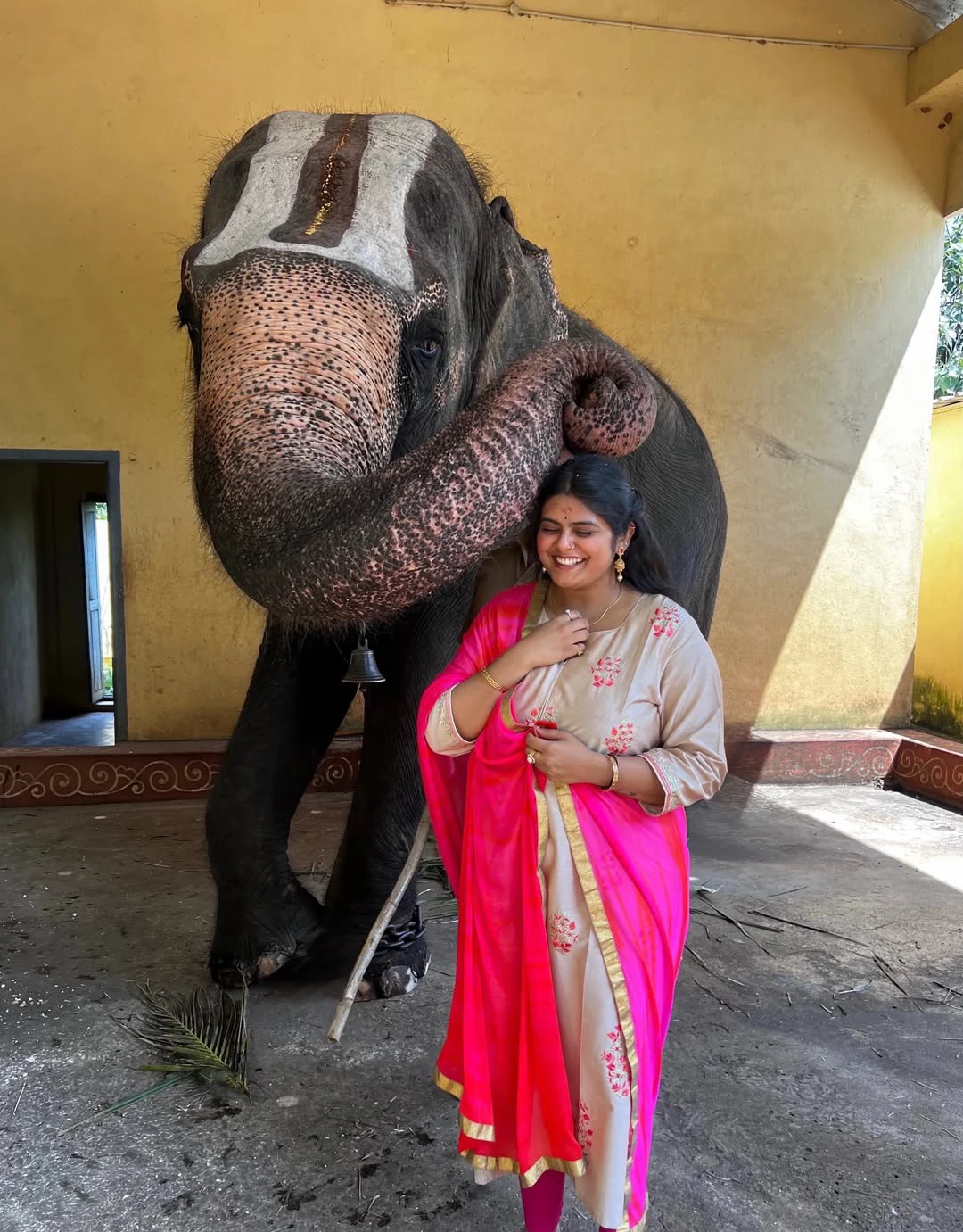 Pavithra Puri Cute Photos with Elephants