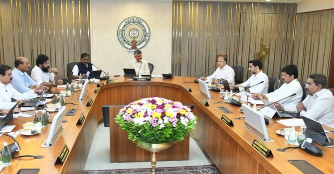 Pawan Kalyan Attends Cabinet Meeting After Operation