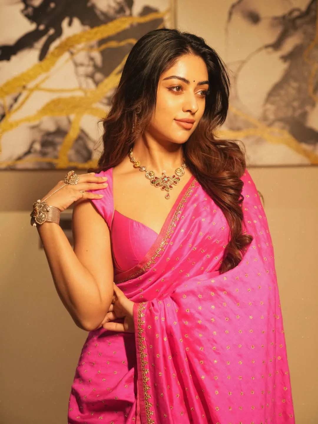 Pawan Kalyan Heroine Anu Emmanuel Latest Photos in Saree