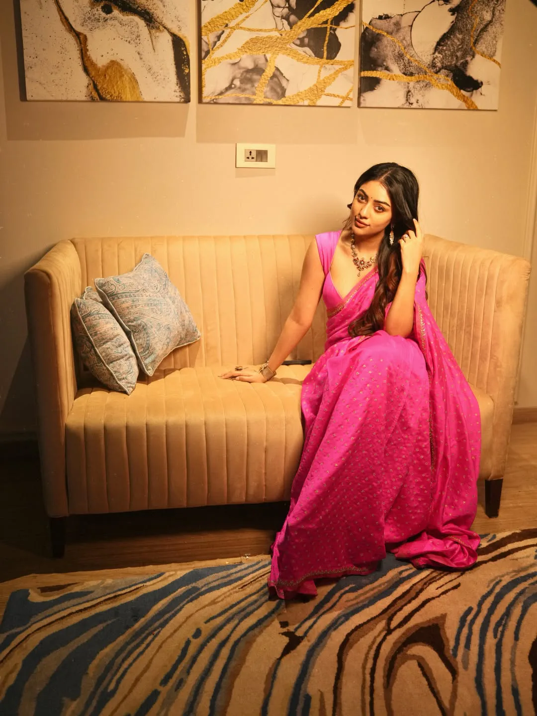 Pawan Kalyan Heroine Anu Emmanuel Latest Photos in Saree