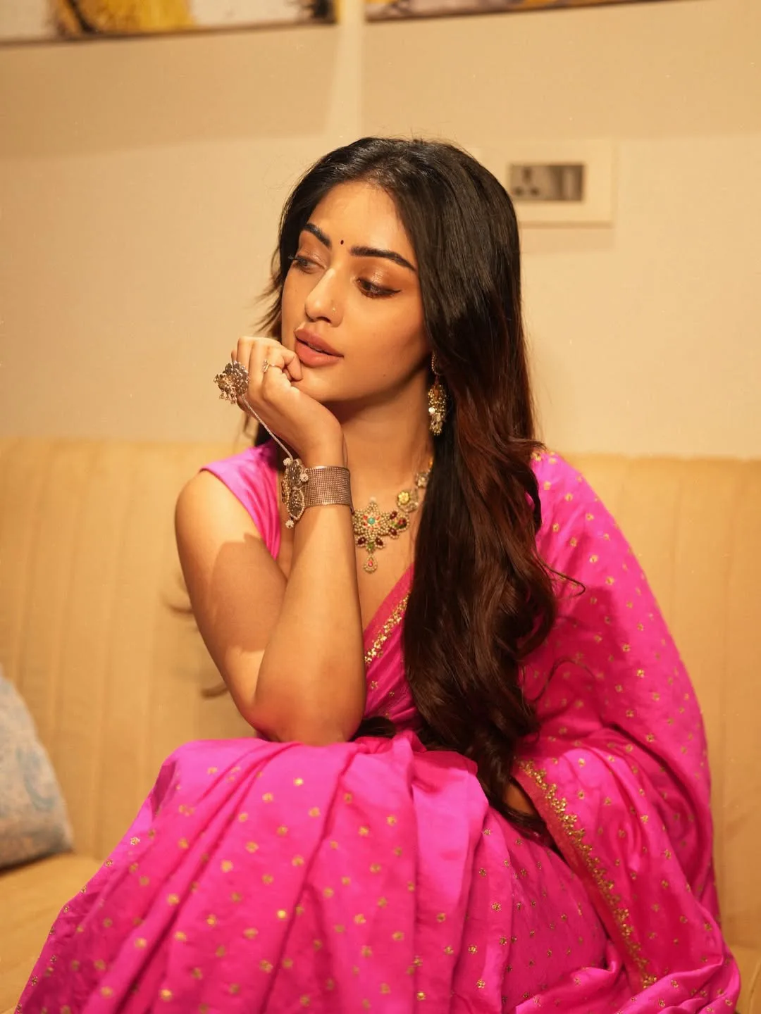 Pawan Kalyan Heroine Anu Emmanuel Latest Photos in Saree