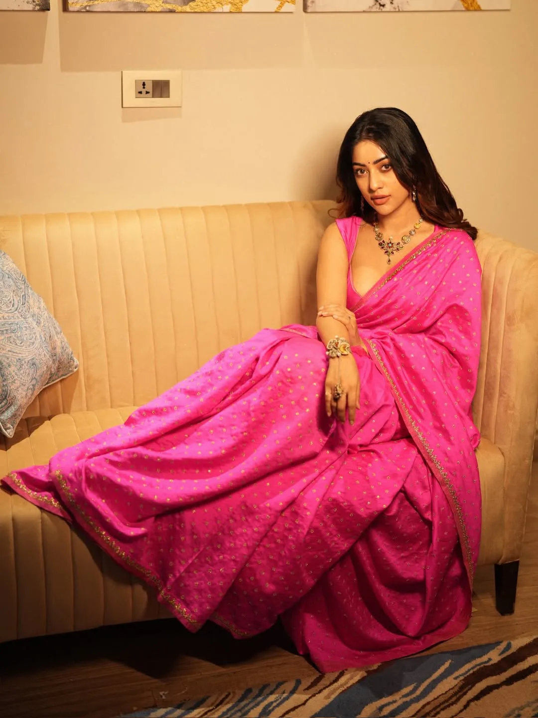 Pawan Kalyan Heroine Anu Emmanuel Latest Photos in Saree