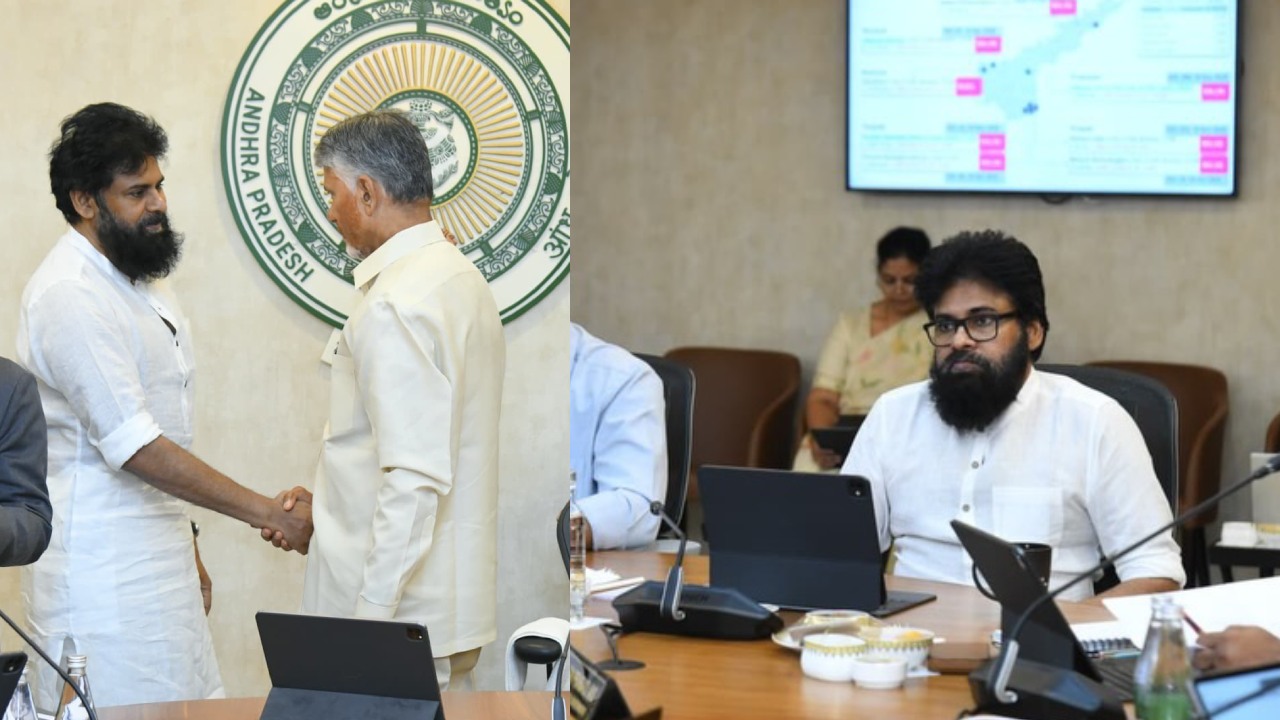 Pawan Kalyan : శస్త్ర చికిత్స తర్వాత తొలిసారి క్యాబినెట్ మీటింగ్ లో పవన్ కళ్యాణ్.. ఫొటోలు..