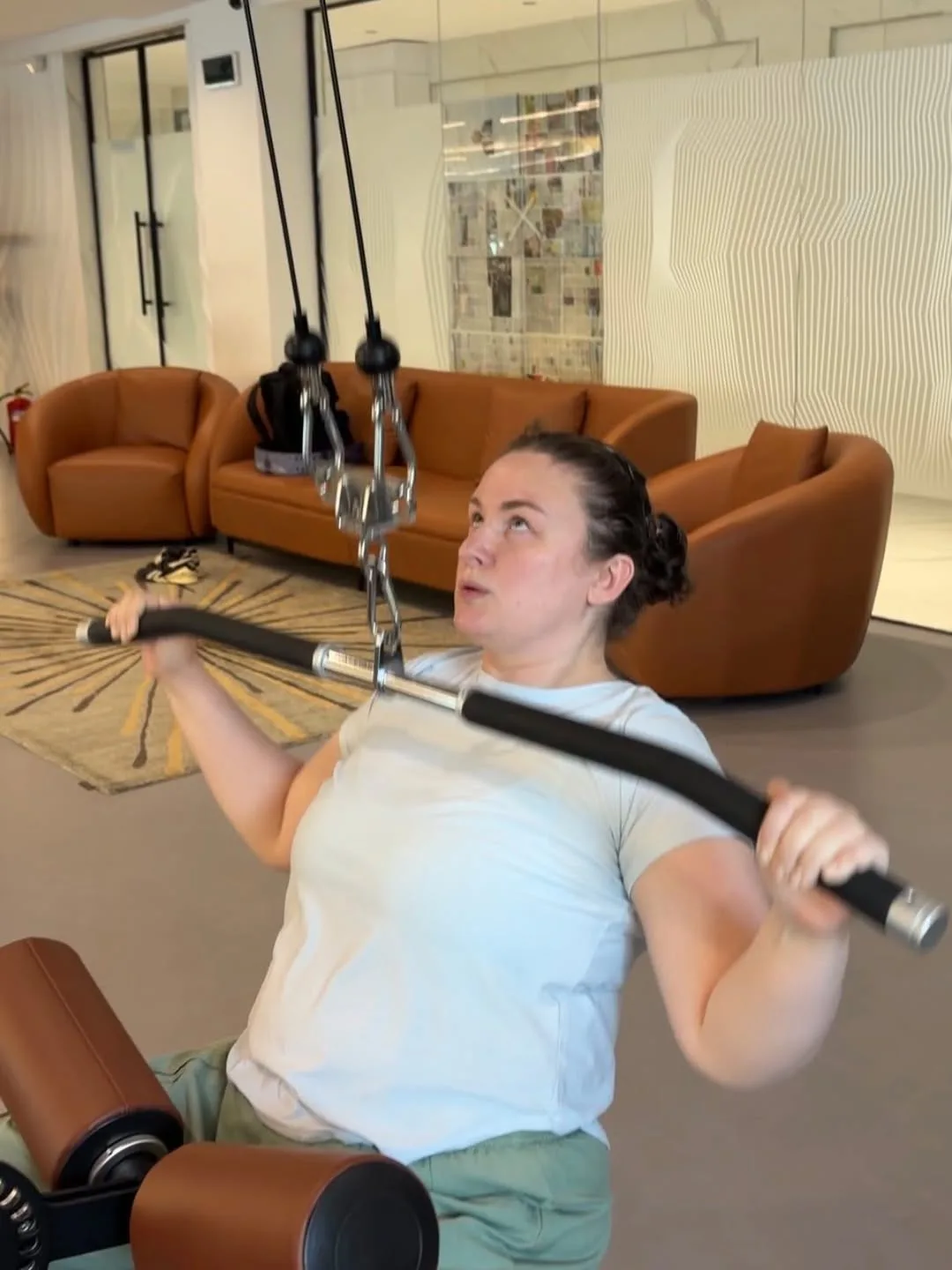 Photos of Pawan Kalyan wife Anna Lezhneva working out at the gym photos viral