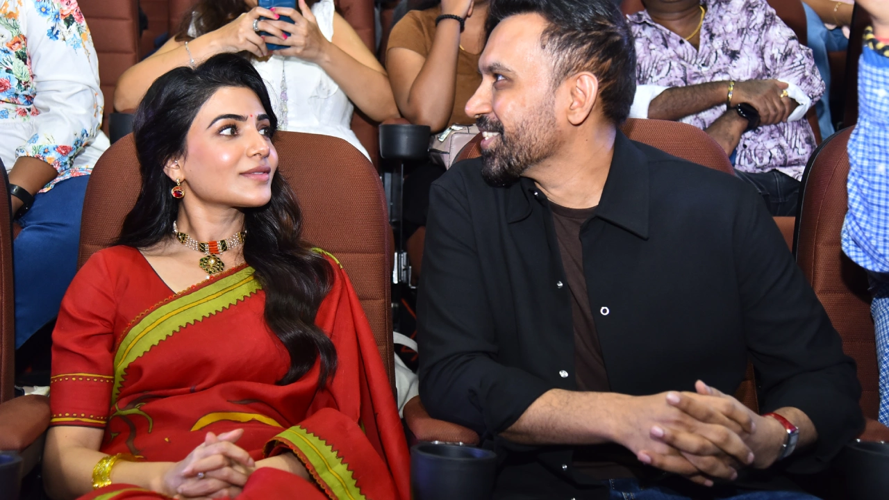 Samantha Appearance with Husband Raj Nidimoru in Movie Event
