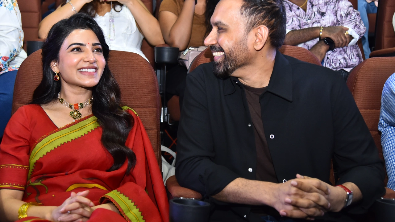 Samantha Appearance with Husband Raj Nidimoru in Movie Event