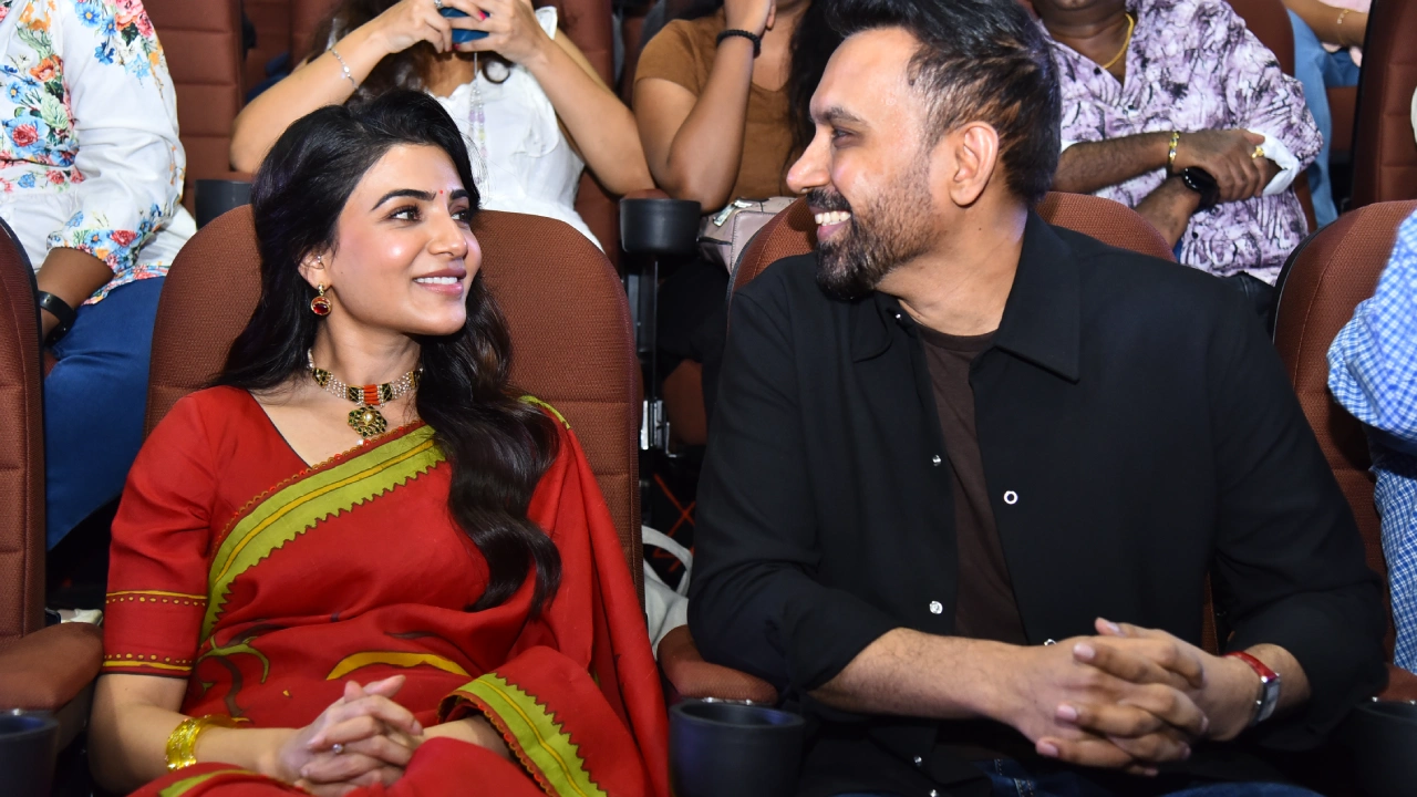 Samantha Appearance with Husband Raj Nidimoru in Movie Event