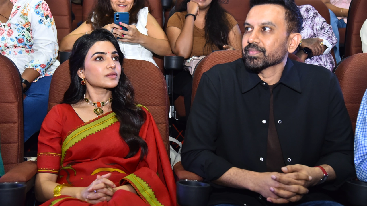 Samantha Appearance with Husband Raj Nidimoru in Movie Event