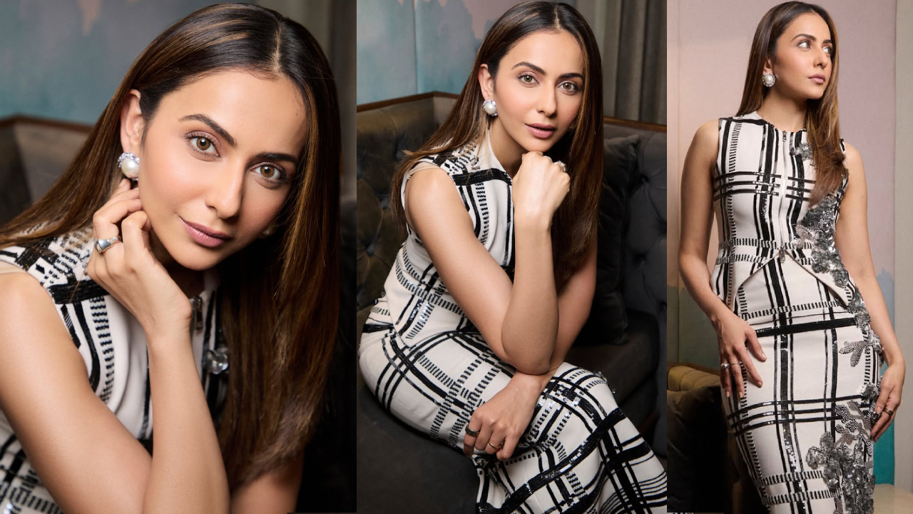 Rakul Preet Singh: బ్లాక్ అండ్ వైట్ డ్రెస్‌లో రకుల్ రచ్చ.. మైండ్ బ్లాక్ చేస్తున్న క్రేజీ ఫోటోలు