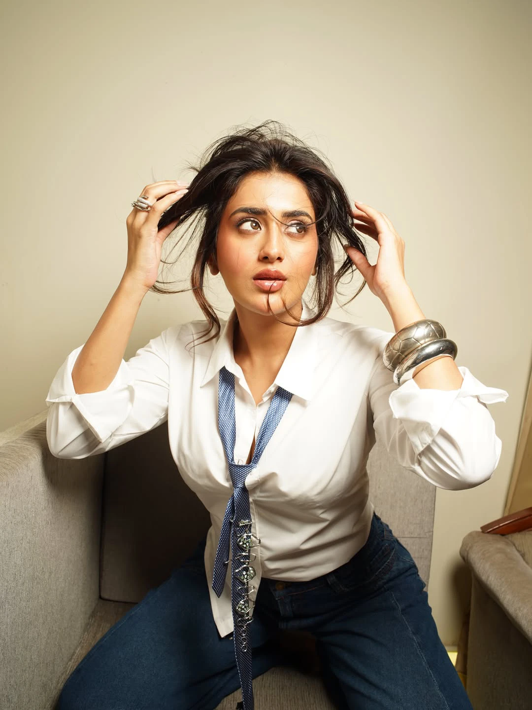 Rashi Singh Rough Looks in Formal Dress