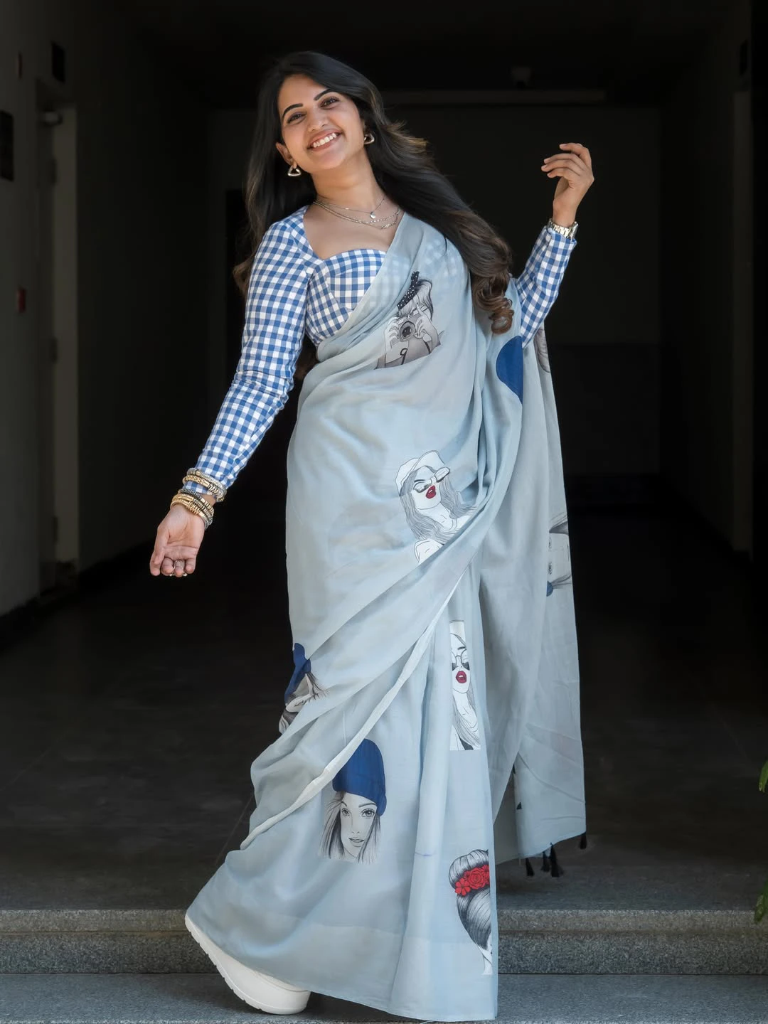 Sravanthi Chokarapu Stunning Looks in Saree