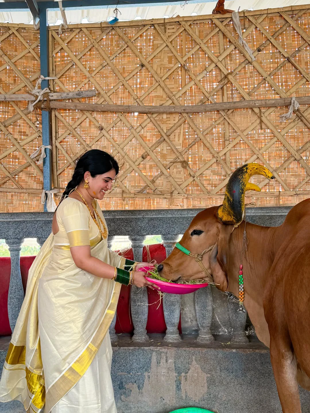 Sravanthi Chokarapu Visits Swarnagiri Temple