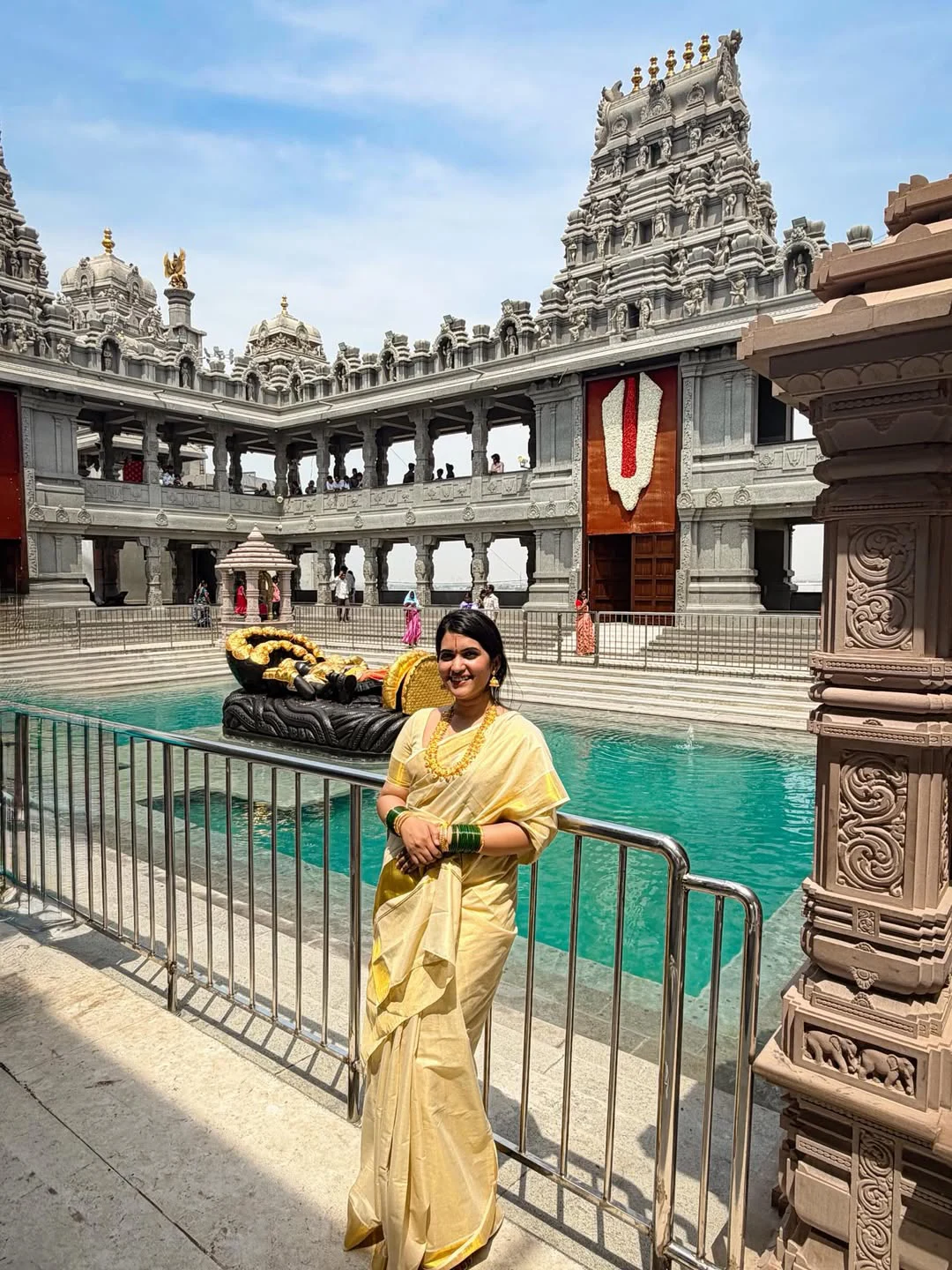Sravanthi Chokarapu Visits Swarnagiri Temple