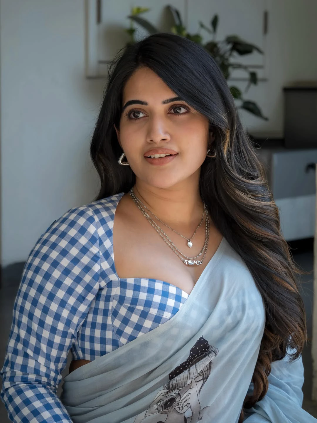 Sravanthi Chokarapu Stunning Looks in Saree