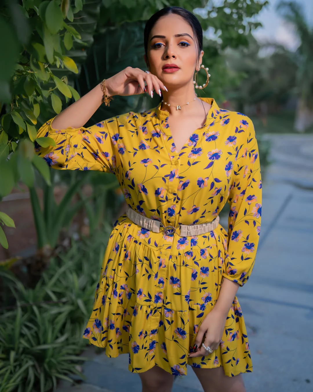 Sreemukhi Super Looks in Short Dress